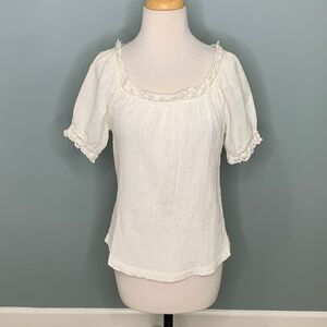 Miss Fashionality Vintage Cotton Gauze top shirt S/M